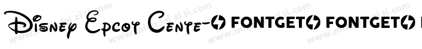 Disney Epcot Cente字体转换